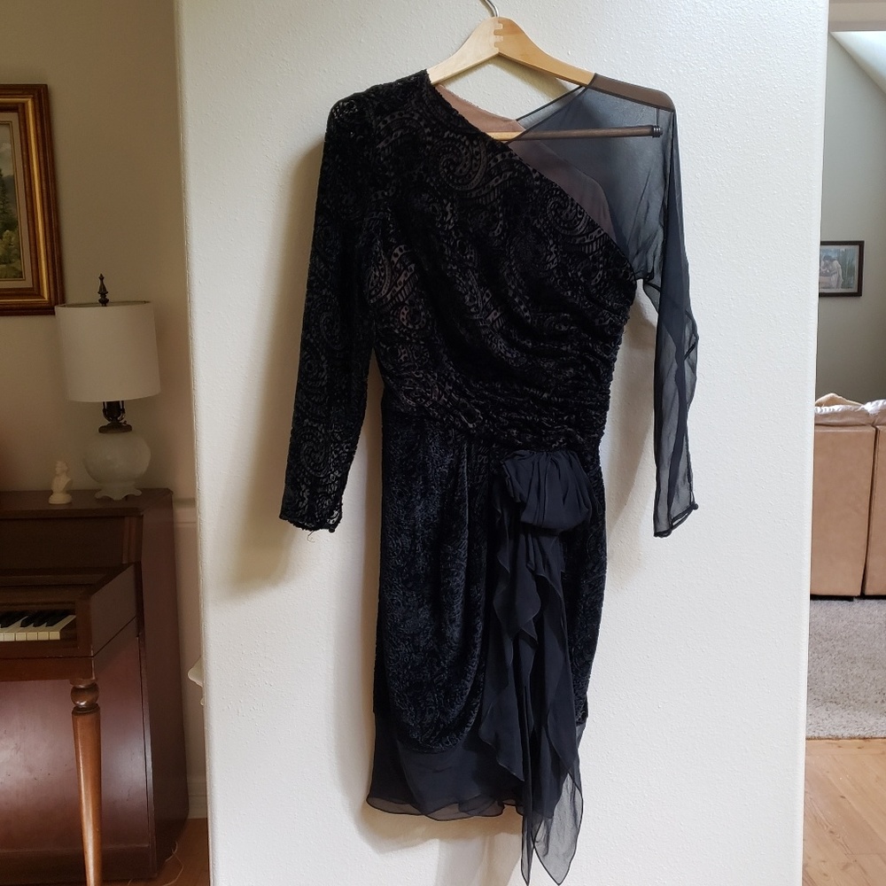 Oscar de la Renta Vintage Black Cocktail Dress